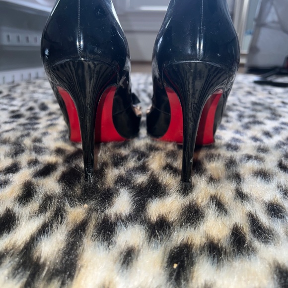 Christian Louboutin Patent Degrade Leopard Pigalle Follies  Christian Louboutin - Pigalle 100 Black Leopard with Bow